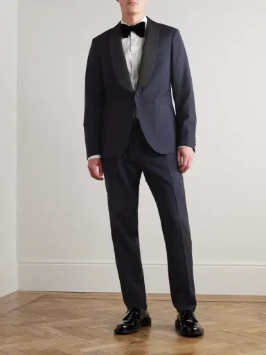 MR P. Shawl-Collar Satin-Trimmed Virgin Wool and Mohair-Blend Tuxedo Jacket - Men | Thumbnail 2 MR P. Shawl-Collar Satin-Trimmed Virgin Wool and Mohair-Blend Tuxedo Jacket - Men | Thumbnail 2