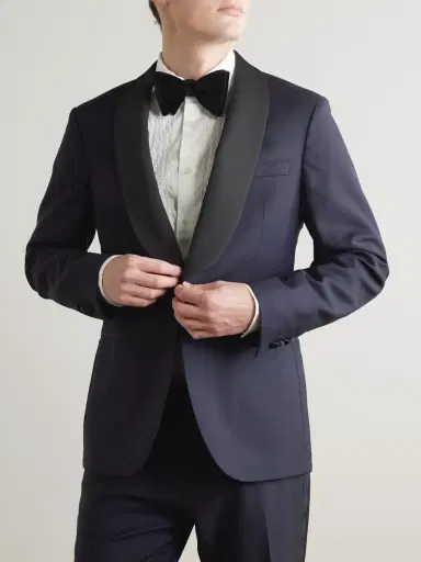 MR P. Shawl-Collar Satin-Trimmed Virgin Wool and Mohair-Blend Tuxedo Jacket - Men | Thumbnail 3 MR P. Shawl-Collar Satin-Trimmed Virgin Wool and Mohair-Blend Tuxedo Jacket - Men | Thumbnail 3