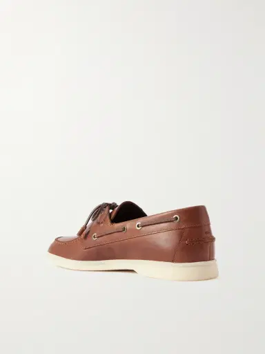 Loro Piana Leather Boat Shoes - Men | Thumbnail 4 Loro Piana Leather Boat Shoes - Men | Thumbnail 4