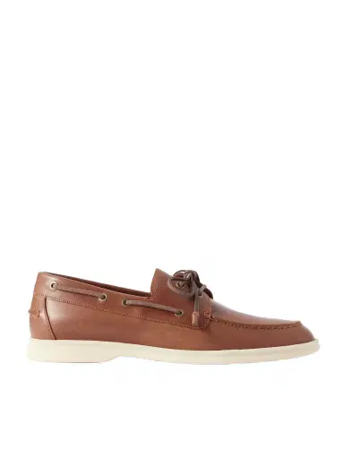 Loro Piana Leather Boat Shoes - Men | Thumbnail 1 Loro Piana Leather Boat Shoes - Men | Thumbnail 1
