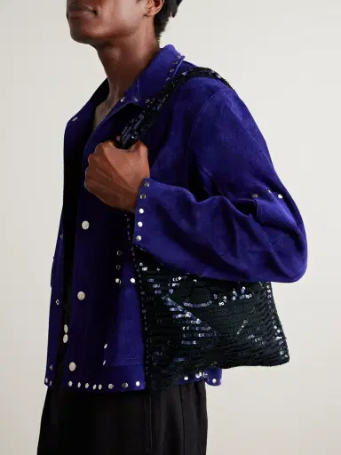 BODE Spotlight Sequin-Embellished Wool Tote - Men | Thumbnail 2