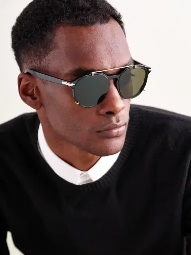 DIOR Eyewear DiorBlackSuit RI Aviator-Style Acetate and Gold-Tone Sunglasses - Men | Thumbnail 2 DIOR Eyewear DiorBlackSuit RI Aviator-Style Acetate and Gold-Tone Sunglasses - Men | Thumbnail 2