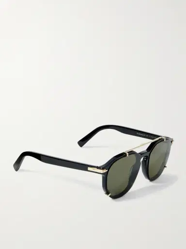 DIOR Eyewear DiorBlackSuit RI Aviator-Style Acetate and Gold-Tone Sunglasses - Men | Thumbnail 4 DIOR Eyewear DiorBlackSuit RI Aviator-Style Acetate and Gold-Tone Sunglasses - Men | Thumbnail 4