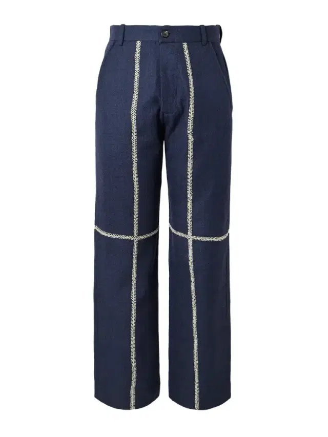 Rabari Straight-Leg Embroidered Textured-Wool Trousers - Men