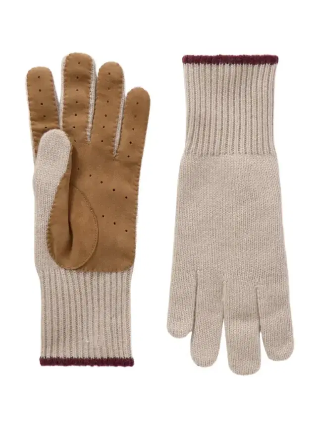 Brunello Cucinelli Ribbed Cashmere Gloves - Men