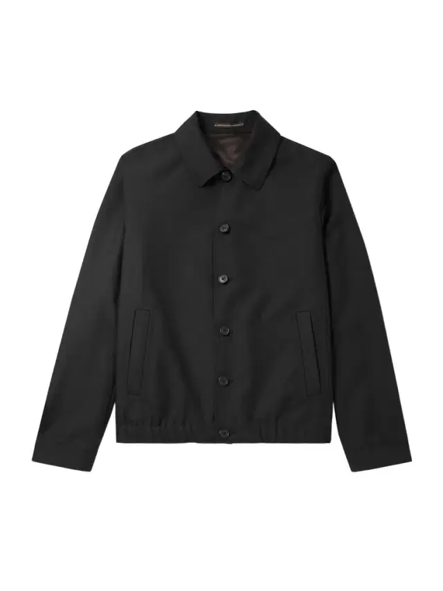 Incotex Wool and Mohair-Blend Twill Bomber Jacket - Men