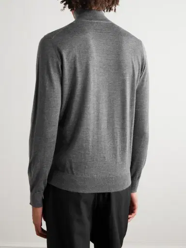 Zegna Cashmere and Silk-Blend Rollneck Sweater - Men | Thumbnail 4 Zegna Cashmere and Silk-Blend Rollneck Sweater - Men | Thumbnail 4