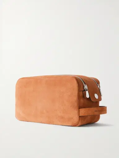 Brunello Cucinelli Suede Wash Bag - Men | Thumbnail 2 Brunello Cucinelli Suede Wash Bag - Men | Thumbnail 2