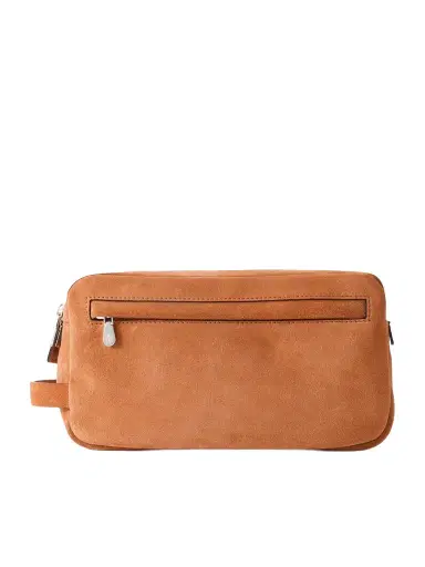 Brunello Cucinelli Suede Wash Bag - Men | Thumbnail 1 Brunello Cucinelli Suede Wash Bag - Men | Thumbnail 1