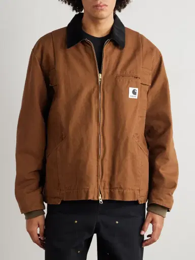 Sacai Carhartt WIP Cotton Corduroy-Trimmed Panelled Cotton-Canvas Jacket - Men | Thumbnail 3