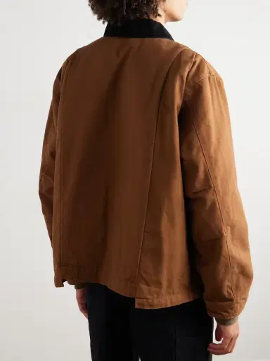 Sacai Carhartt WIP Cotton Corduroy-Trimmed Panelled Cotton-Canvas Jacket - Men | Thumbnail 4