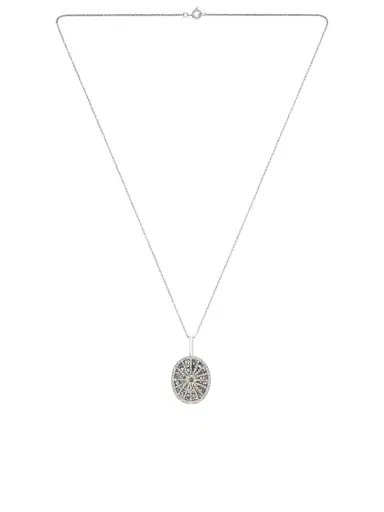 Wish Fine Jewelry 1.20ct Diamond 14K Gold Meda; Pendant Necklace | Thumbnail 1