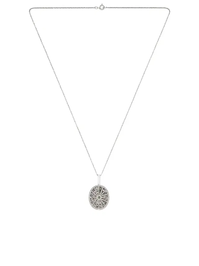 Wish Fine Jewelry 1.20ct Diamond 14K Gold Meda; Pendant Necklace