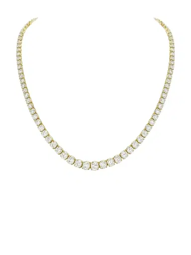 Wish Fine Jewelry 10.00ct Diamond 14K Gold Tennis Necklace | Thumbnail 1 Wish Fine Jewelry 10.00ct Diamond 14K Gold Tennis Necklace | Thumbnail 1