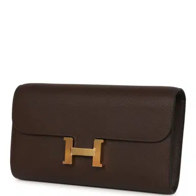 HERMÈS Hermes Constance Wallet To Go Moka Evercolor Gold Hardware | Thumbnail 3 HERMÈS Hermes Constance Wallet To Go Moka Evercolor Gold Hardware | Thumbnail 3