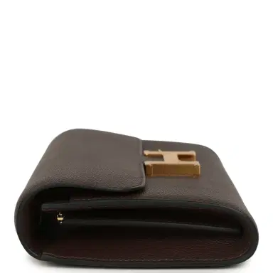 HERMÈS Hermes Constance Wallet To Go Moka Evercolor Gold Hardware | Thumbnail 5 HERMÈS Hermes Constance Wallet To Go Moka Evercolor Gold Hardware | Thumbnail 5