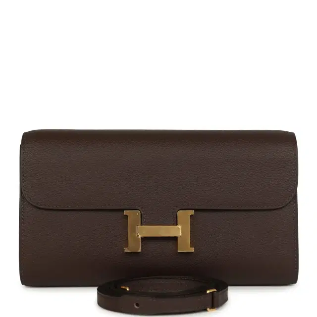 hermes Hermes Constance Wallet To Go  Moka Evercolor Gold Hardware