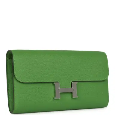 HERMÈS Hermes Constance Wallet To Go Vert Yucca Epsom Palladium Hardware | Thumbnail 2