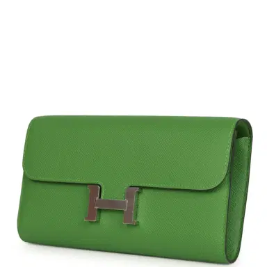 HERMÈS Hermes Constance Wallet To Go Vert Yucca Epsom Palladium Hardware | Thumbnail 5