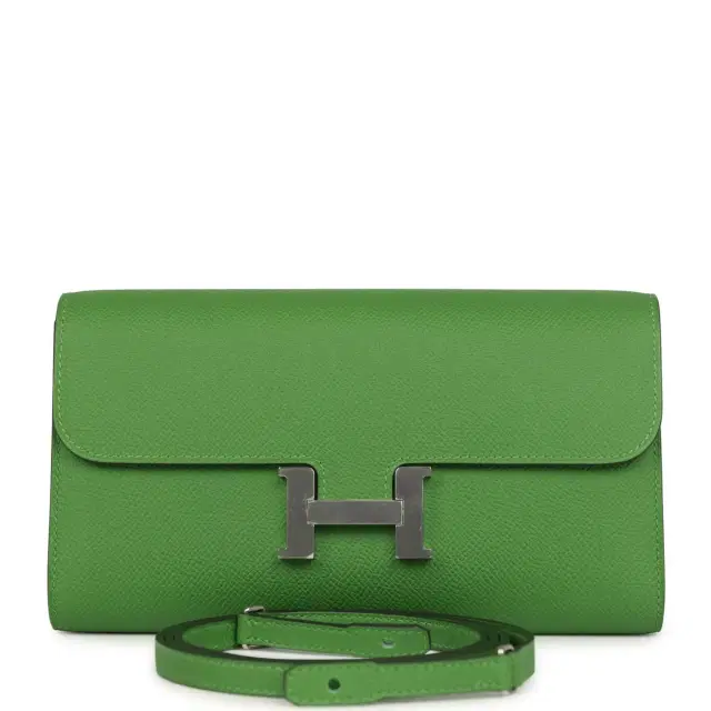 hermes Hermes Constance Wallet To Go Vert Yucca Epsom Palladium Hardware