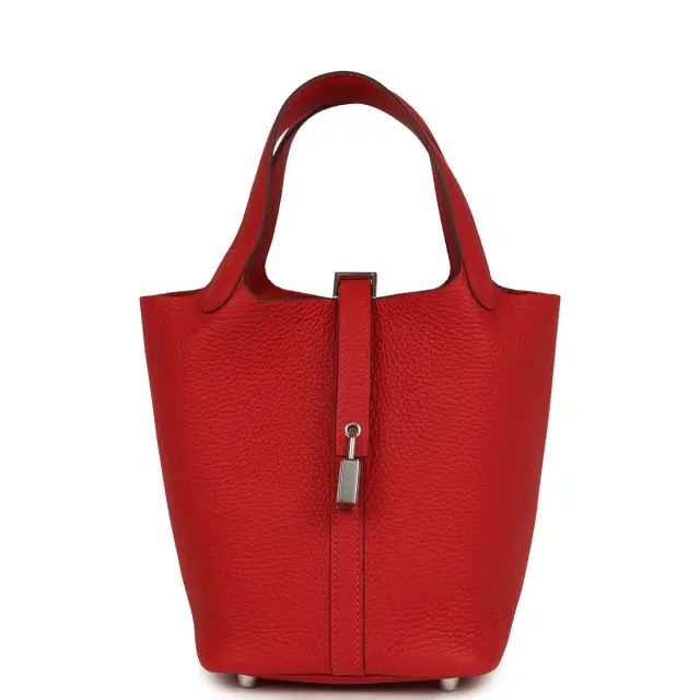 hermes Hermes Picotin Lock 18 Vermillion Clemence Palladium Hardware