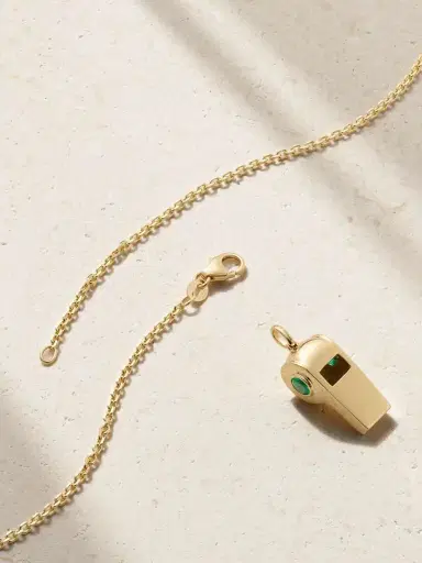 Anita Ko Baby Whistle 18-karat Gold Emerald Necklace | Thumbnail 3 Anita Ko Baby Whistle 18-karat Gold Emerald Necklace | Thumbnail 3