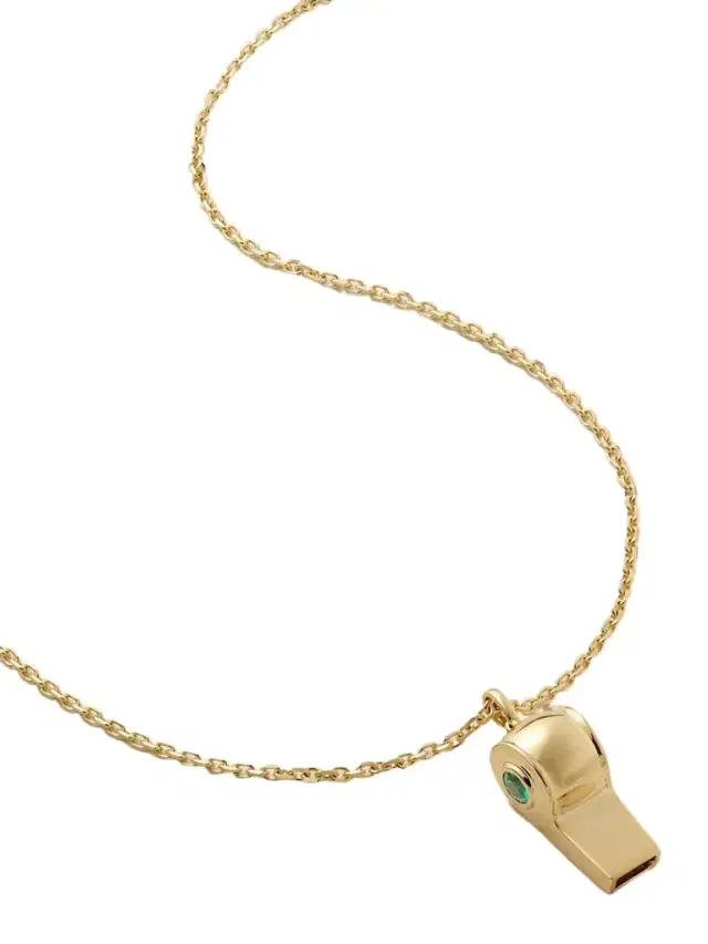Anita Ko Baby Whistle 18-karat Gold Emerald Necklace