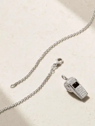 Anita Ko Baby Whistle 18-karat White Gold Diamond Necklace | Thumbnail 3 Anita Ko Baby Whistle 18-karat White Gold Diamond Necklace | Thumbnail 3