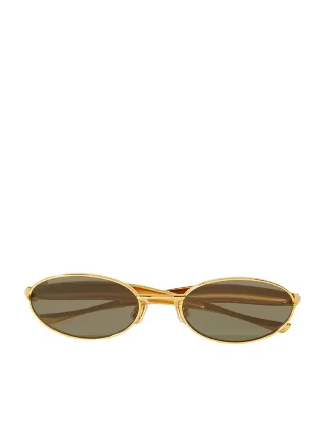 Sardine Oval-frame Gold-tone Sunglasses
