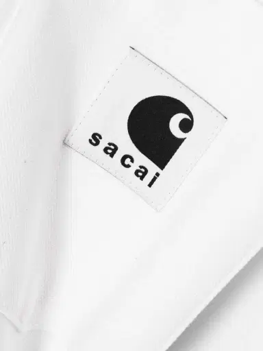 Sacai + Carhartt Wip Appliquéd Canvas-trimmed Cotton-jersey T-shirt | Thumbnail 5
