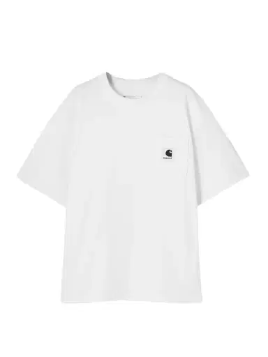 Sacai + Carhartt Wip Appliquéd Canvas-trimmed Cotton-jersey T-shirt | Thumbnail 1