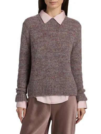 Vince Women's Marled Knit Crewneck Sweater | Thumbnail 3
