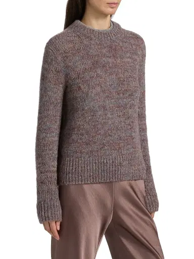 Vince Women's Marled Knit Crewneck Sweater | Thumbnail 4
