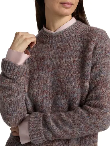 Vince Women's Marled Knit Crewneck Sweater | Thumbnail 6