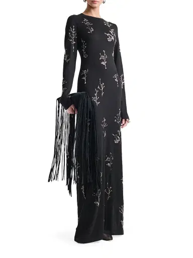 Altuzarra Women's Bozka Embellished Floral Gown - Black - Size Medium | Thumbnail 2 Altuzarra Women's Bozka Embellished Floral Gown - Black - Size Medium | Thumbnail 2