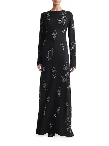 Altuzarra Women's Bozka Embellished Floral Gown - Black - Size Medium | Thumbnail 1 Altuzarra Women's Bozka Embellished Floral Gown - Black - Size Medium | Thumbnail 1