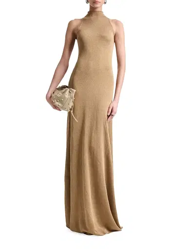 Altuzarra Women's Mitzi Metallic Sleeveless Column Gown | Thumbnail 2 Altuzarra Women's Mitzi Metallic Sleeveless Column Gown | Thumbnail 2