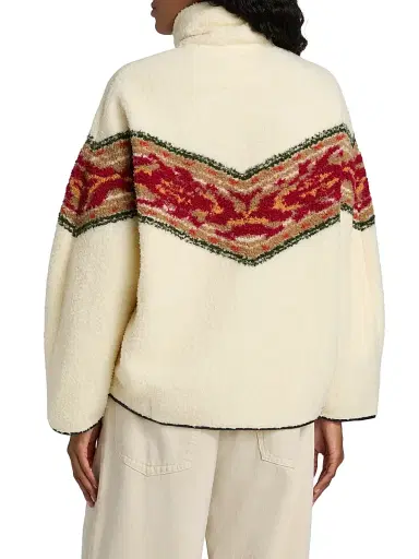 Isabel Marant Étoile Women's Marner Fleece Half-Zip Sweater - Ecru | Thumbnail 5