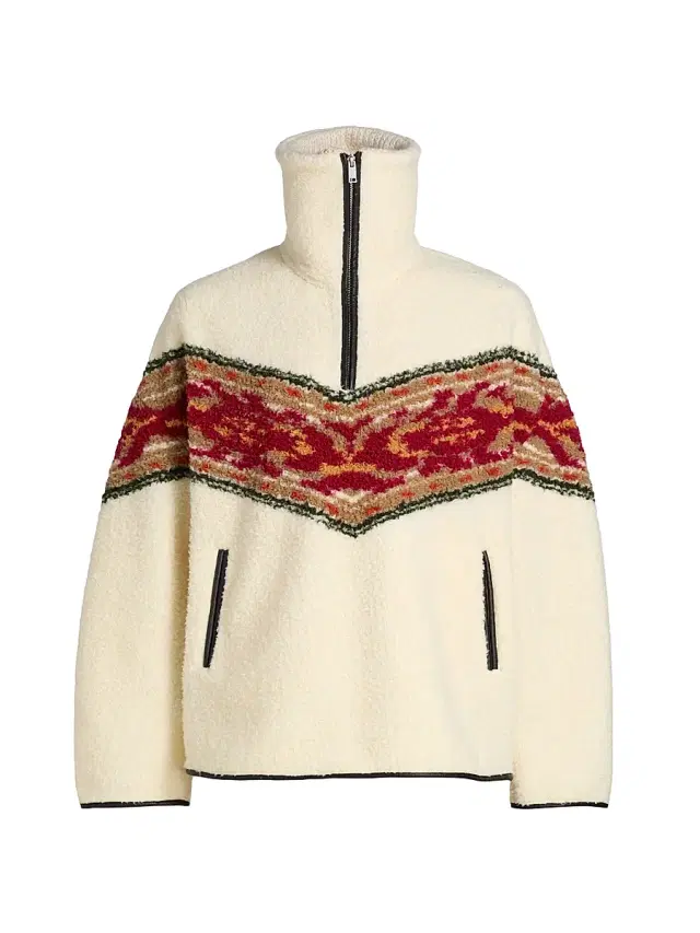 Isabel Marant Étoile Women's Marner Fleece Half-Zip Sweater - Ecru