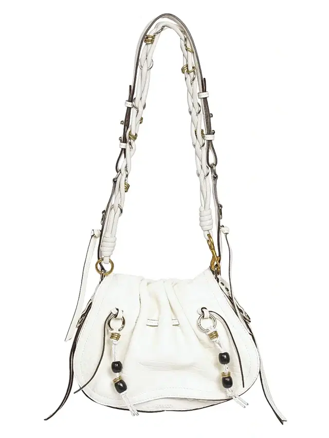 Isabel Marant Women's Bolton Leather Saddle Bag - Chalk