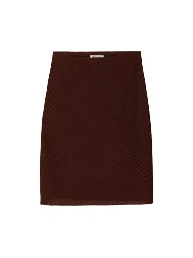 Miu Miu Women's Silk Mid-Length Skirt - Orange | Thumbnail 6
