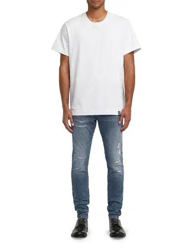 G-Star Men's Staq 3D Mid-Rise Slim-Fit Jeans - Faded Blue Pebble Restored - Size 36 | Thumbnail 2