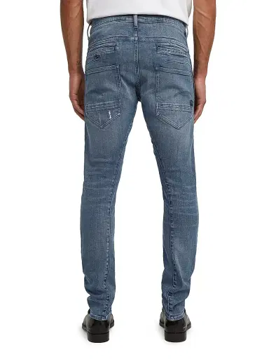 G-Star Men's Staq 3D Mid-Rise Slim-Fit Jeans - Faded Blue Pebble Restored - Size 36 | Thumbnail 4