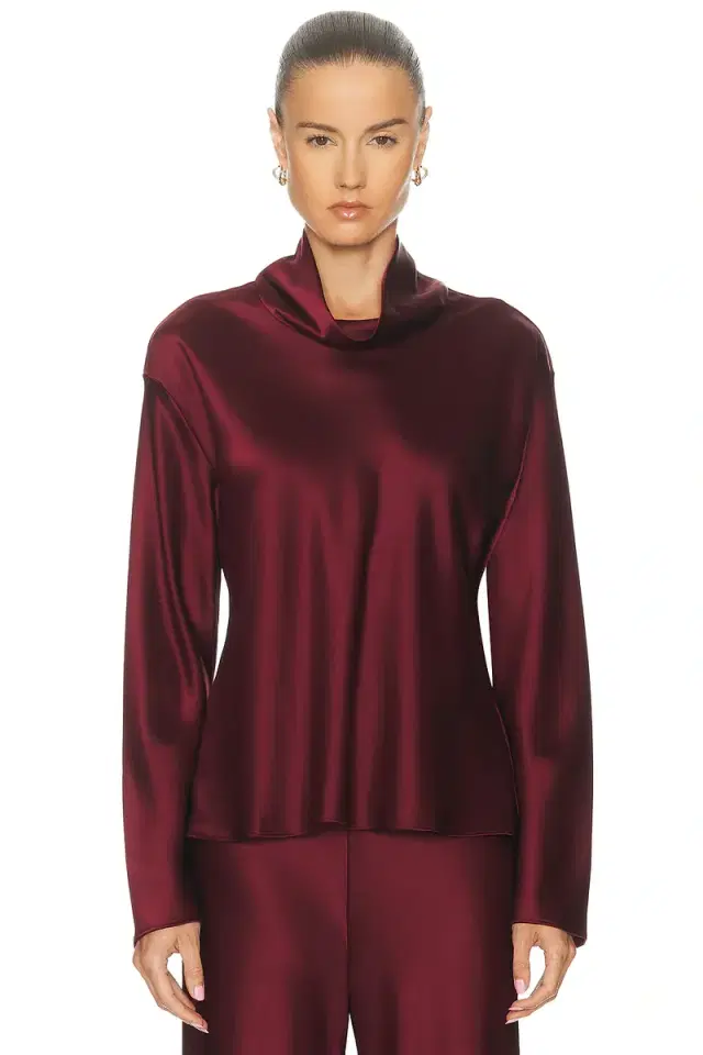 LESET Barb Long Sleeve Cowlneck Top