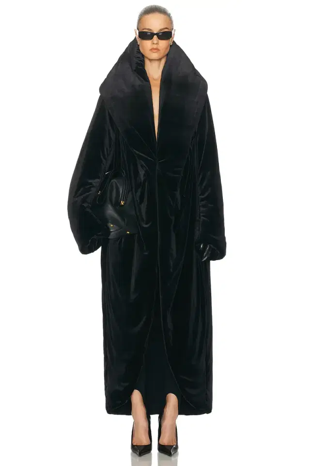 Norma Kamali Oversized Shawl Collar Maxi Coat