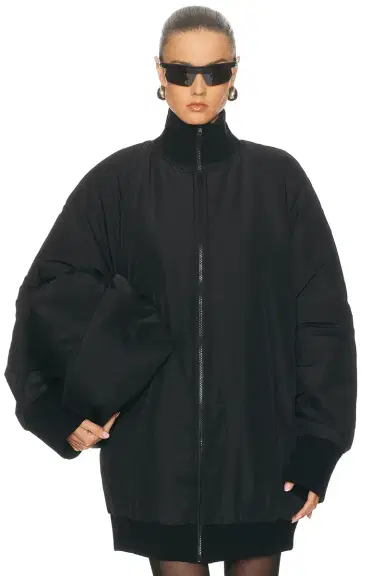 Norma Kamali Oversized Turtleneck Bomber Jacket | Thumbnail 1 Norma Kamali Oversized Turtleneck Bomber Jacket | Thumbnail 1
