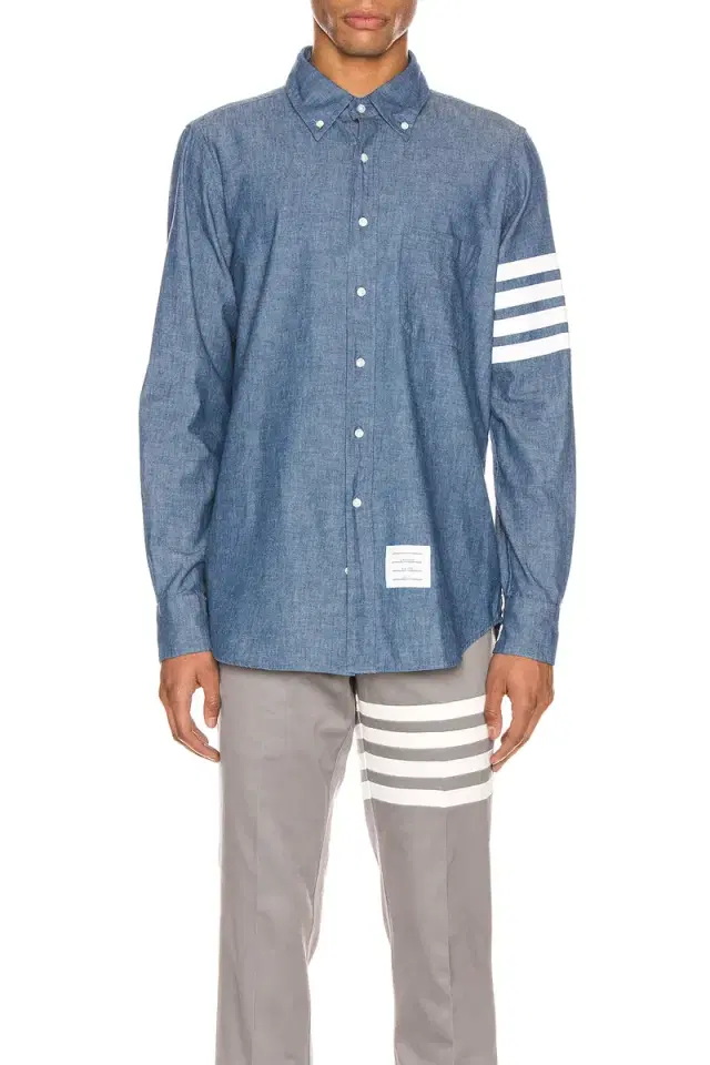 Straight Fit Button Down Long Sleeve Shirt