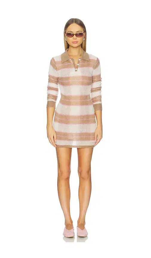 Guest In Residence Shadow Plaid Polo Dress