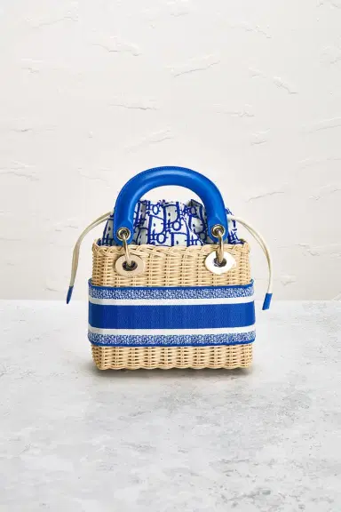 Dior Wicker Oblique Mini Lady Dior Handbag | Thumbnail 5
