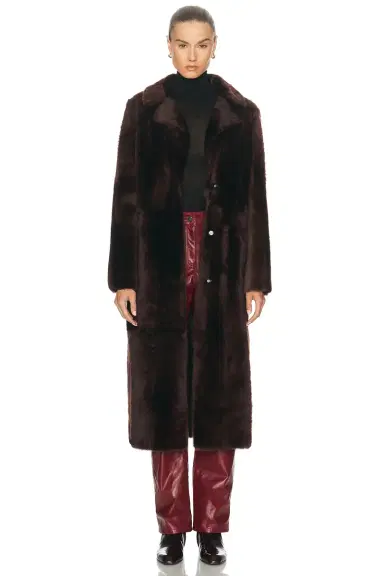 Yves Salomon Long Belted Reversible Shearling Coat | Thumbnail 2